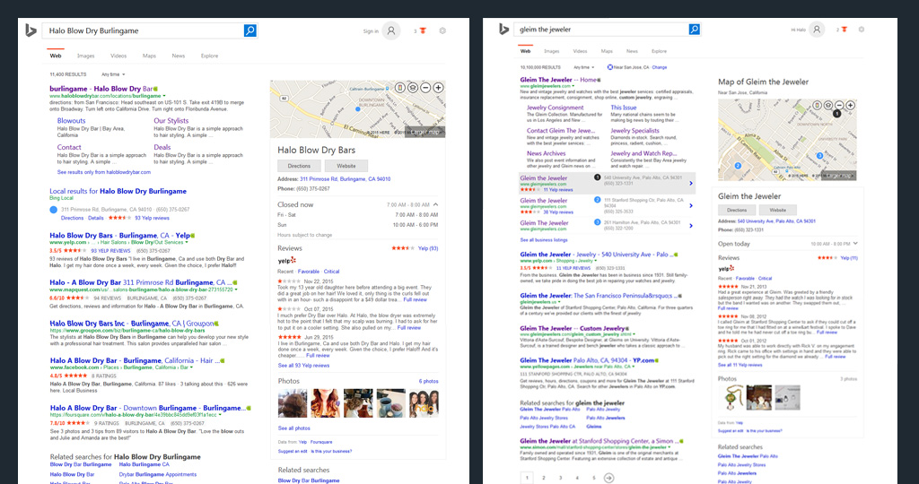 Bing Business Profiles